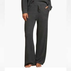 Barefoot Dreams Cozy Wide-Leg Lounge Pants - Charcoal Gray